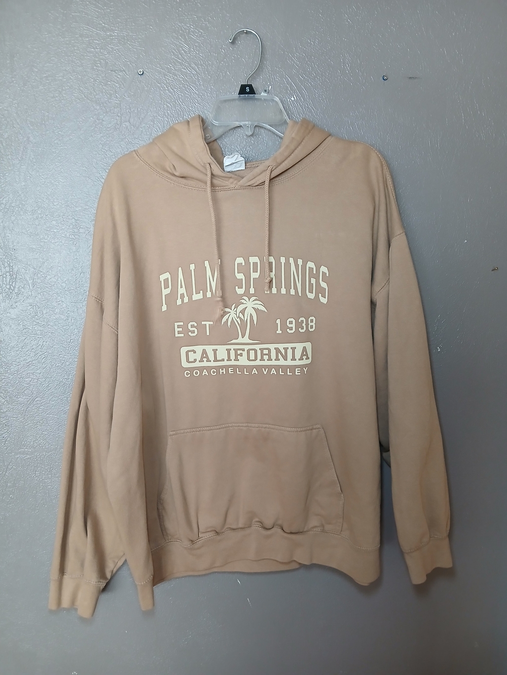 Palm Springs California Graphic Hoodie - Tan Pullover
